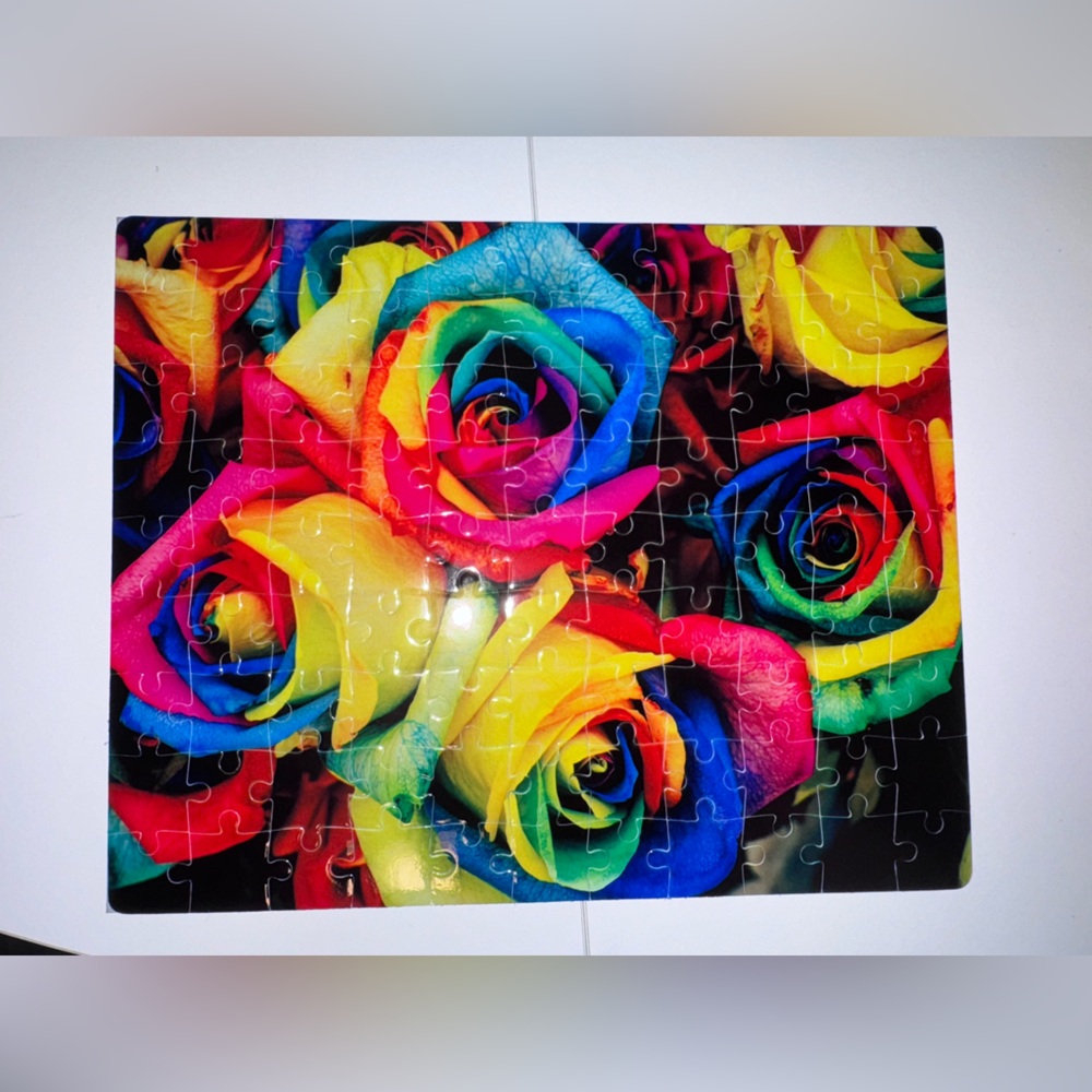 Handmade Multicolored Rose Puzzle